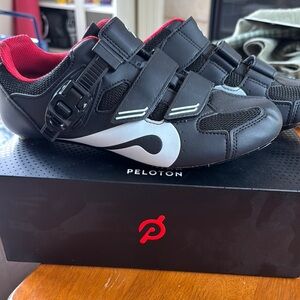 Peloton Black and Red Cycling Shoes